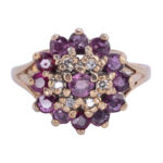 vintage design ruby cluster ring