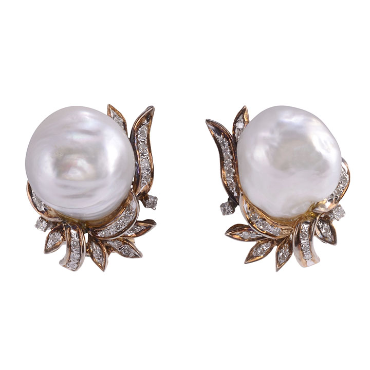 South Seas Pearl Clip Earrings
