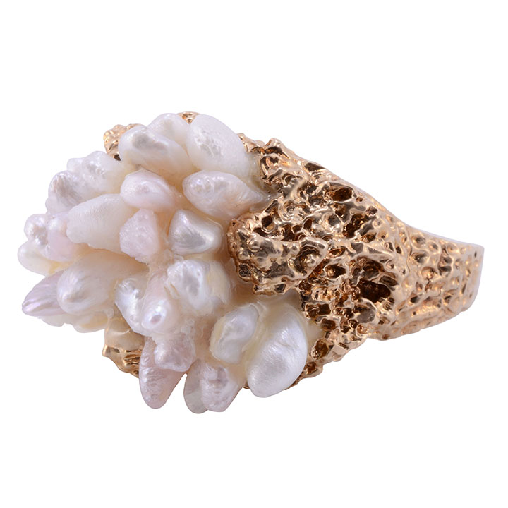 Freshwater Pearl Nugget Style Ring