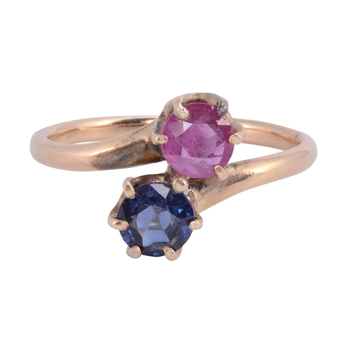 Vintage Sapphire & Ruby Ring