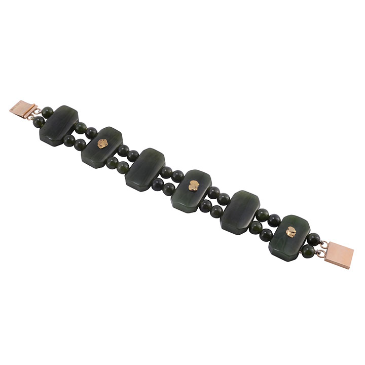 Octagonal Link Nephrite Bracelet