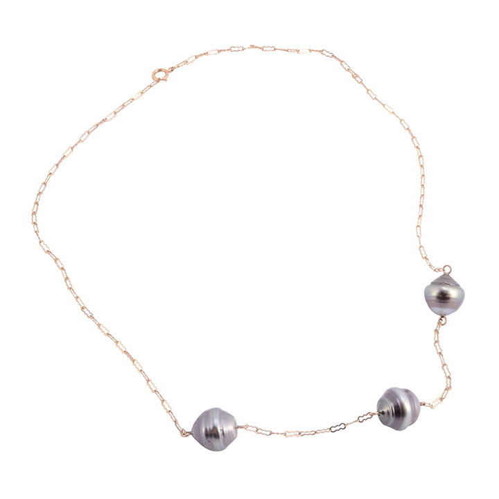 Baroque Cultured Pearl 14KY Necklace