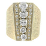 1.92 Carat Total Weight Diamond 18K Gold Ring