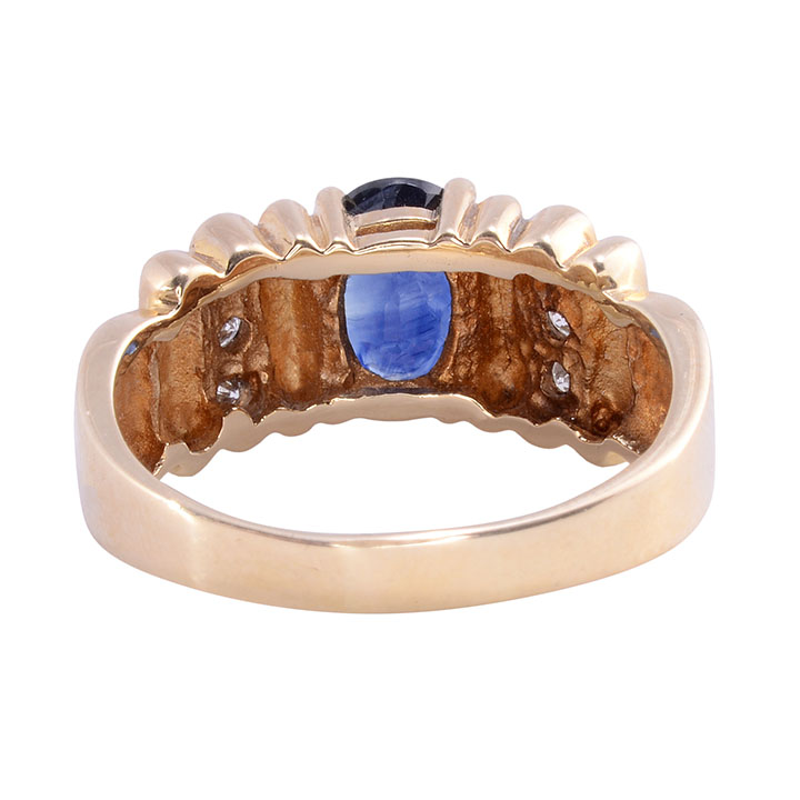 Oval Sapphire 14K Yellow Gold Ring