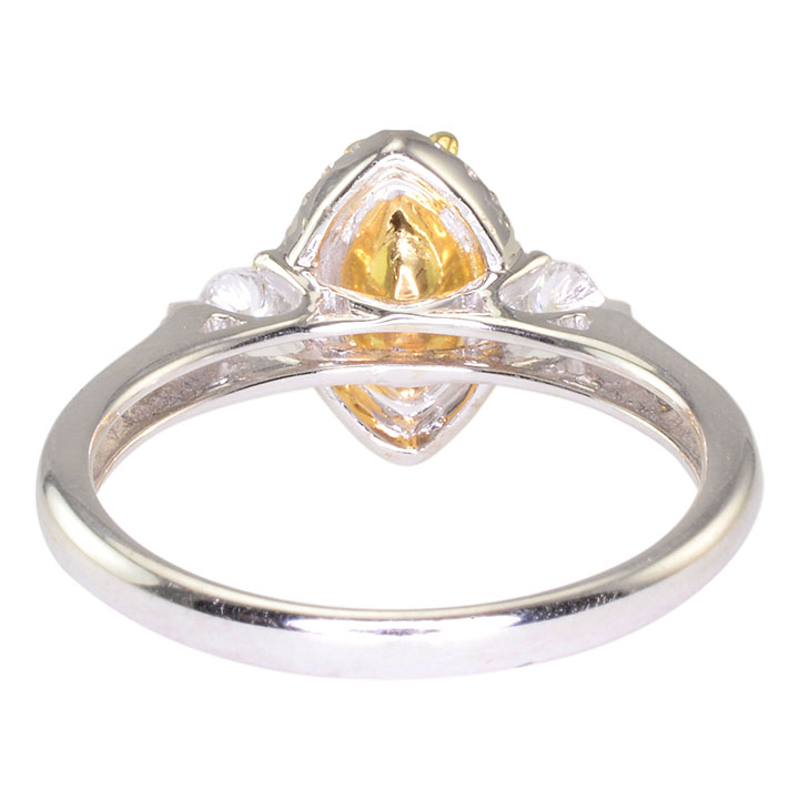 0.95 Carat Marquise Diamond 18K White Gold Ring