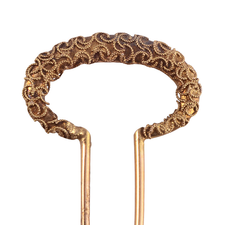 Art Nouveau 14K Hair Pin