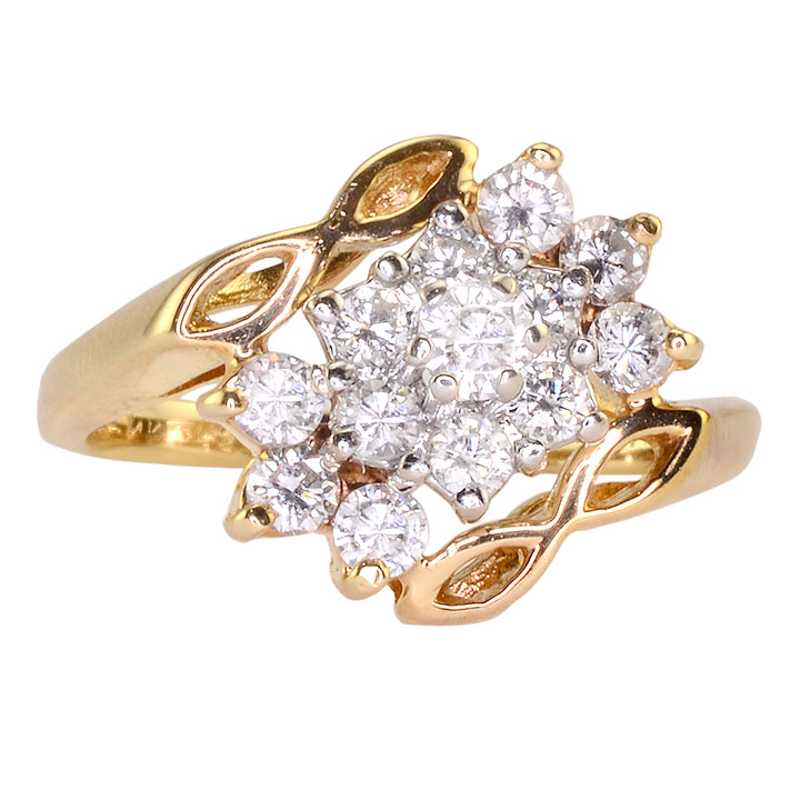 0.37 CTW Diamond Cluster Fashion Ring