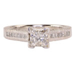 0.83 Carat Princess Cut Diamond Ring