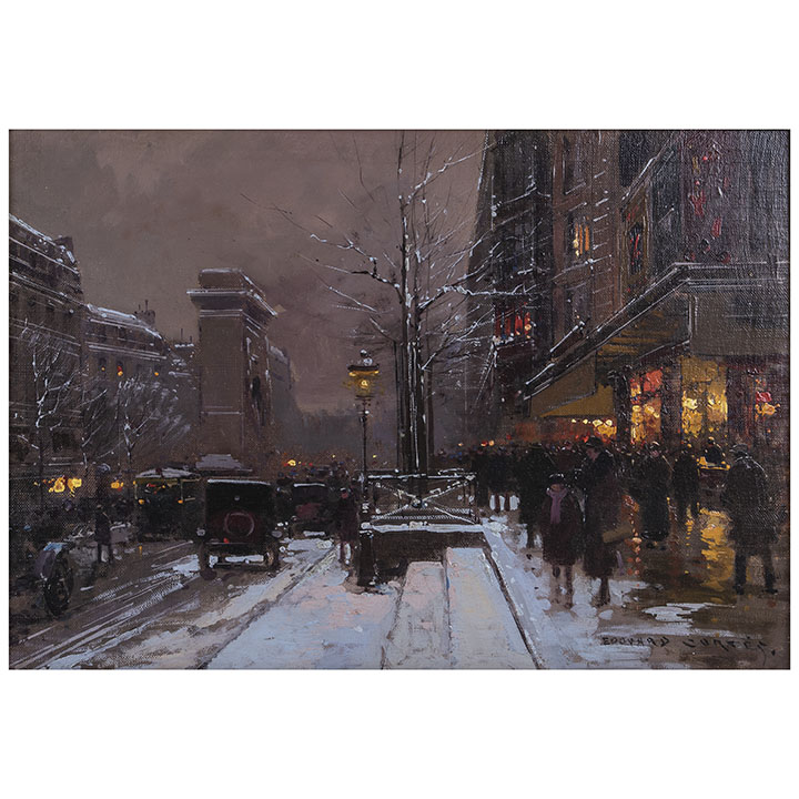 Porte Saint-Denis, Winter By Édouard Leon Cortès