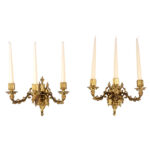 Pair of Gilt Bronze Wall Sconces