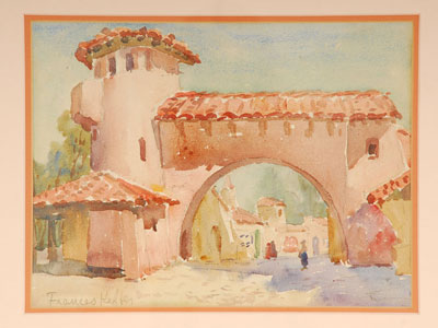 Spanish Village Watercolor by Frances Keffer
