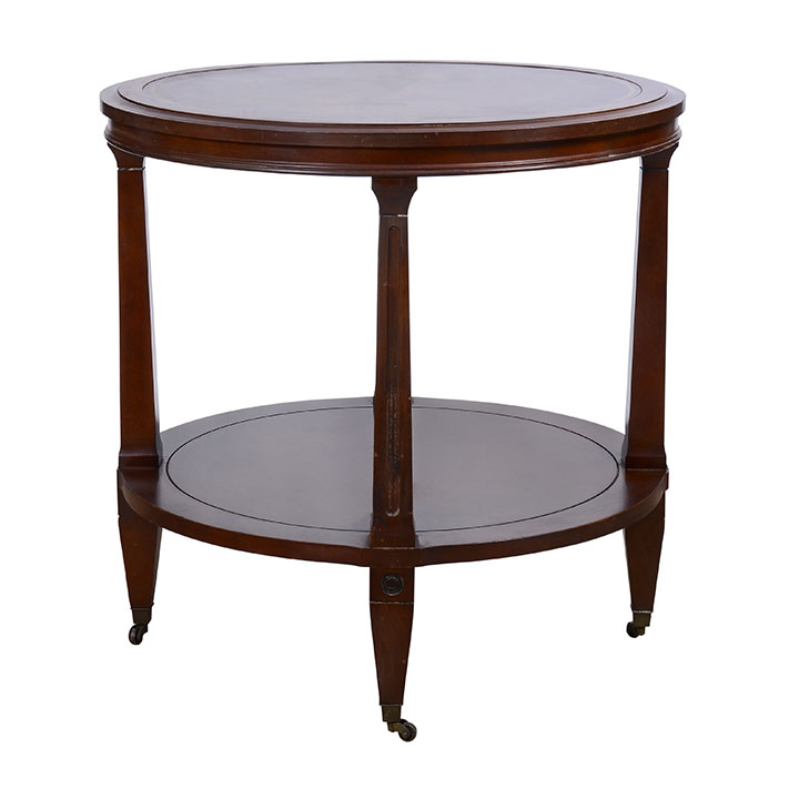 Leather Topped Mahogany Side Table