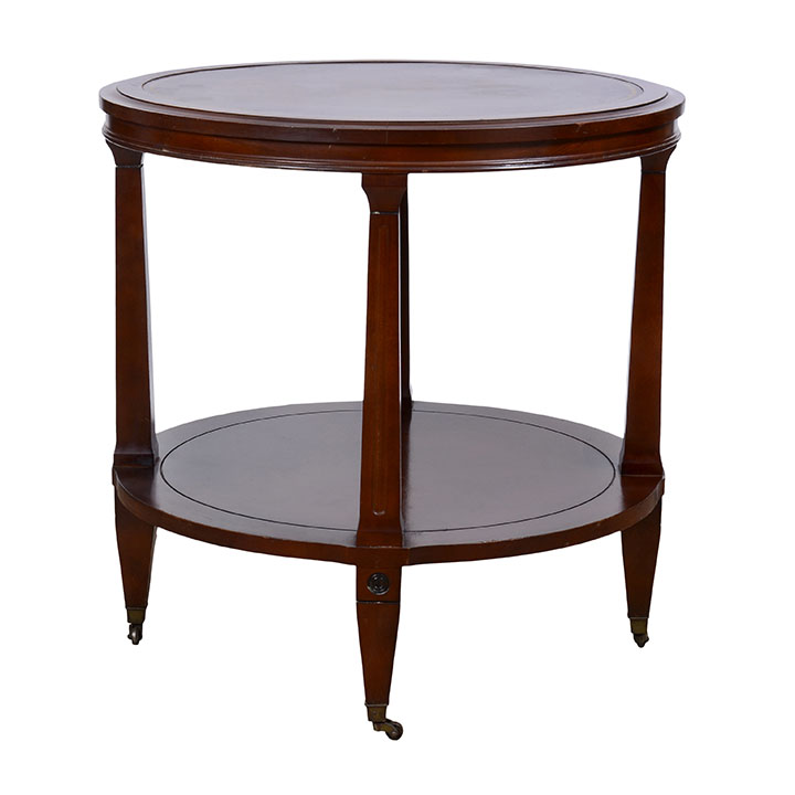 Leather Topped Mahogany Side Table