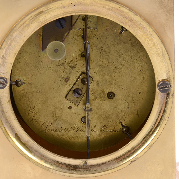 French Gilt Brass Mantel Clock