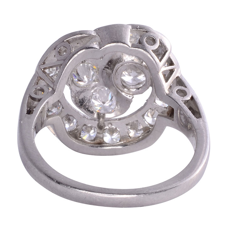Diamond Cluster Platinum Ring