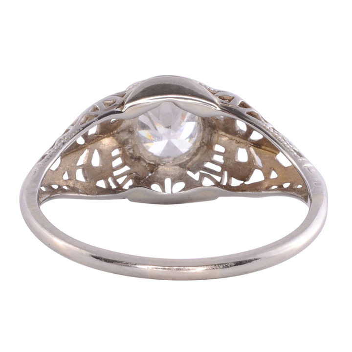 Pierced Mounting VS1 Diamond Engagement Ring
