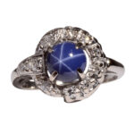 synthetic star sapphire ring