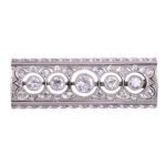 14 Karat White Gold 1.36 CTW Diamond Brooch