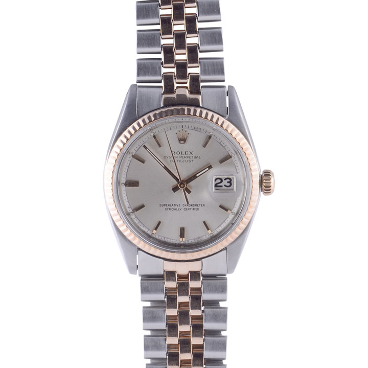 Rolex Datejust Stainless Steel & Rose Gold Wrist Watch
