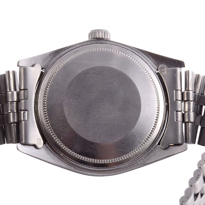 Rolex Datejust Black Rhodium Finished Stainless Steel Wrist Watch