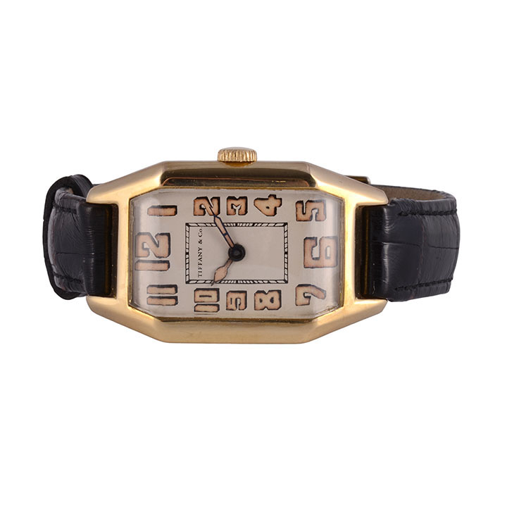 IWC for Tiffany Art Deco 18K Rare Wrist Watch