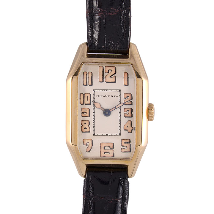 IWC for Tiffany Art Deco 18K Rare Wrist Watch
