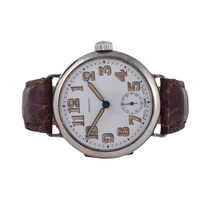 Regina Radium Numeral Sterling Silver Wrist Watch