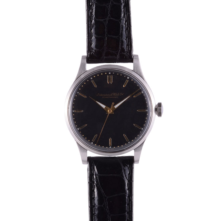 International Watch Co Black Dial Wrist Watch