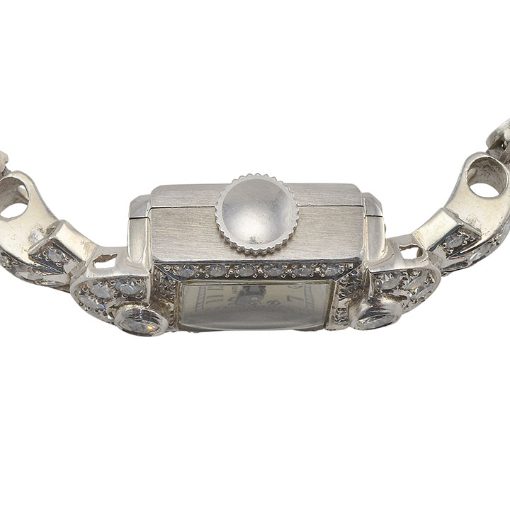 American Platinum Diamond Ladies Wrist Watch by Hamilton