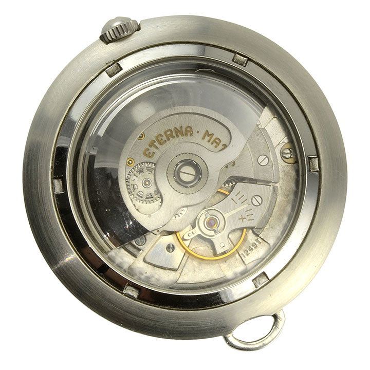 Eterna-Matic Stainless Steel Pocket Watch