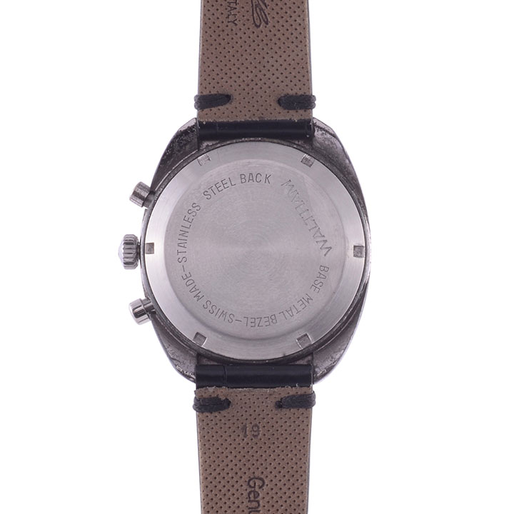 Waltham Brushed Steel Chronograph Wrist Watch