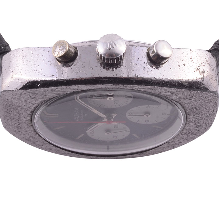 Waltham Brushed Steel Chronograph Wrist Watch