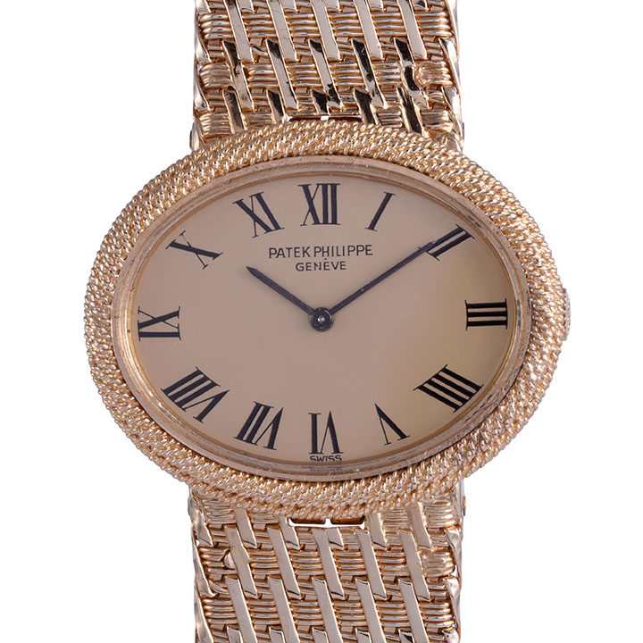 Patek Philippe Gold Dial 18K Ladies Wrist Watch