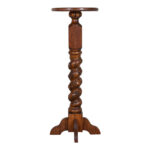 Carved Oak Plant Stand