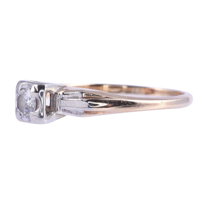 Quarter Carat Diamond Vintage Engagement Ring