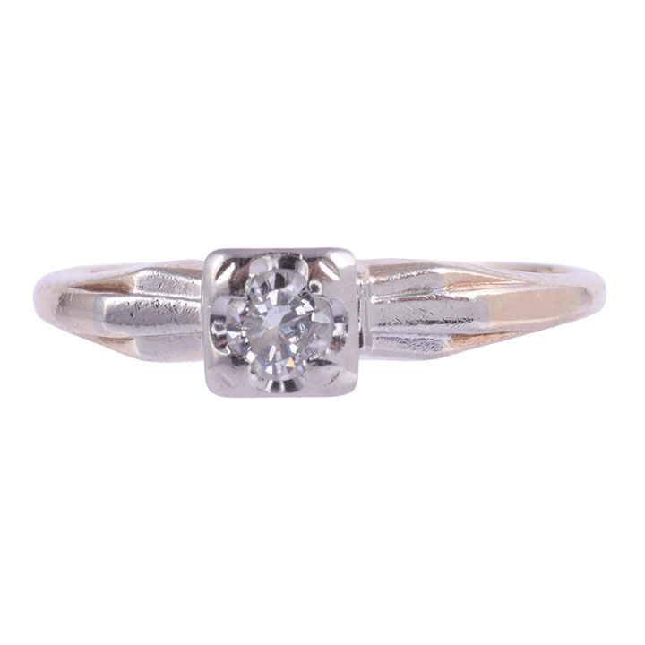 Quarter Carat Diamond Vintage Engagement Ring