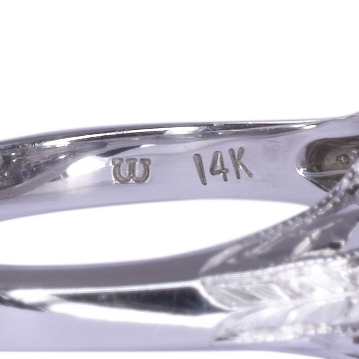 Art Deco Filigree Diamond Engagement Ring