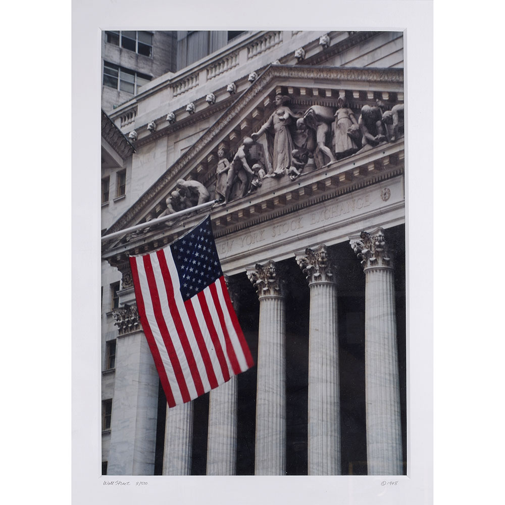 Limited Edition Stock Exchange with Flag Signed Photograph