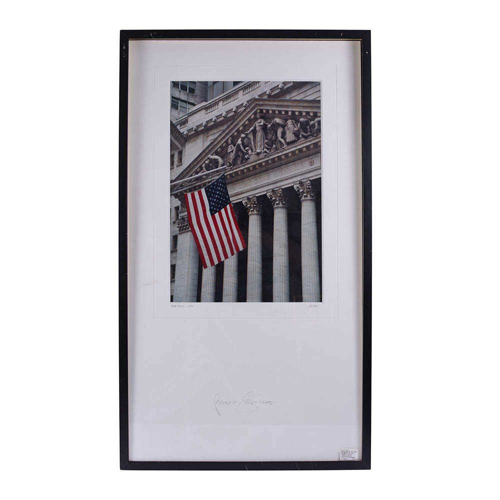 Limited Edition Stock Exchange with Flag Signed Photograph