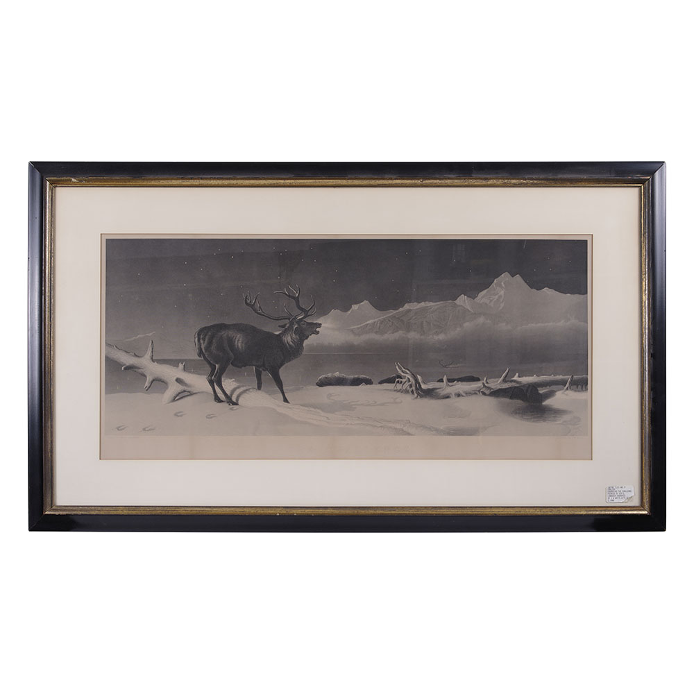 Sir E Landseer The Challenge Engraved by JW Watts