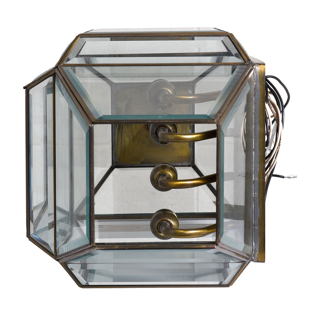 Set of Six Mid Century Electric Lantern Style Sconces