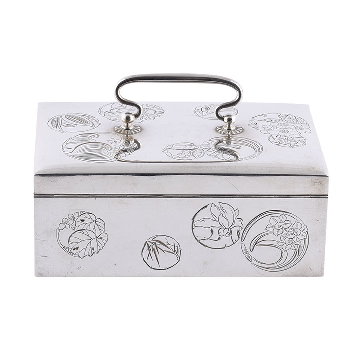 Japanese Fine Silver Jewelry Box