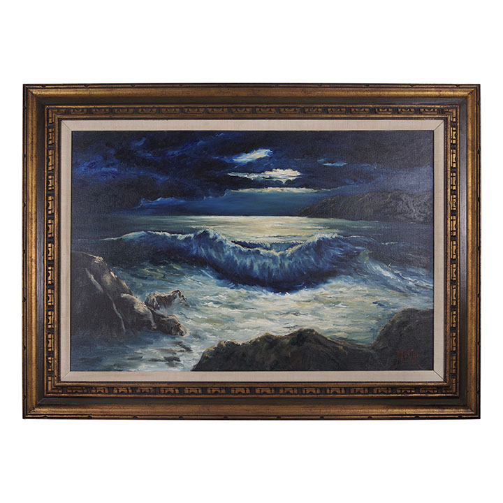 M Baron Seascape & Coast Oil Painting