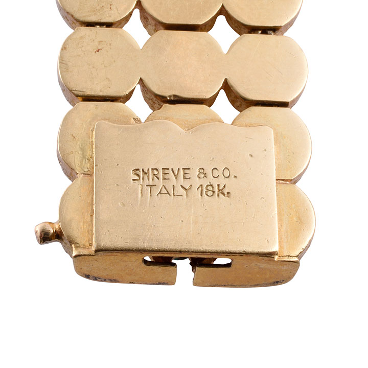 Shreve & Co Turquoise 18K Gold Bracelet