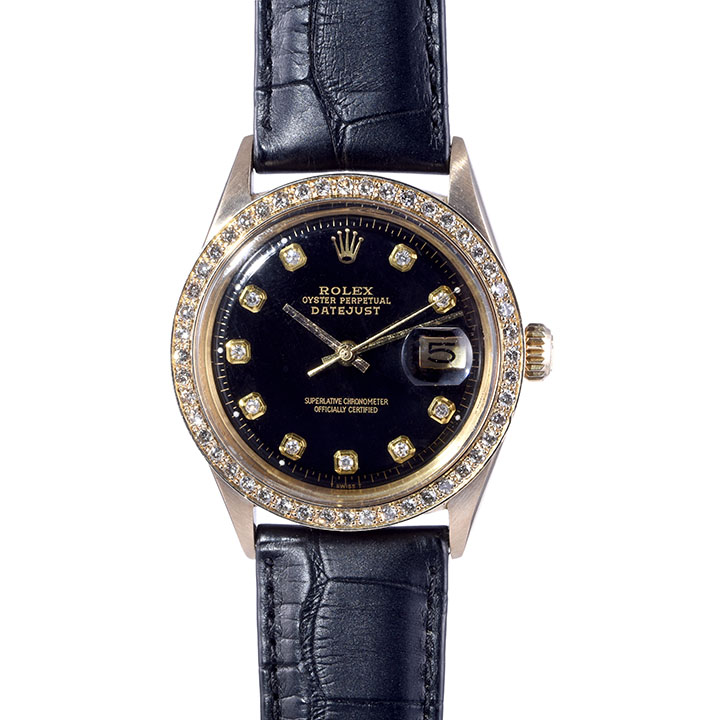 Rolex 18K Gold & Diamond Datejust Wrist Watch