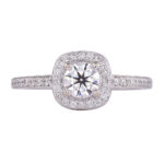18K White Gold Diamond Engagement Ring