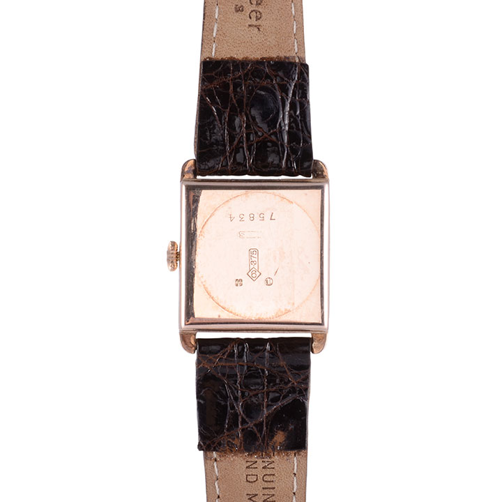 Zenith Art Deco Mens Rose Gold Wrist Watch