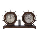 Waterbury Ships Wheel Clock & Weather Station