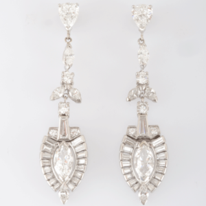 Platinum 6.40 CTW Diamond Earrings