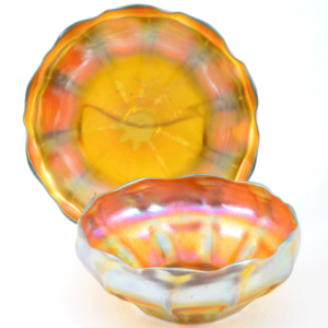 American LCT Favrile Glass Bowl and Plate